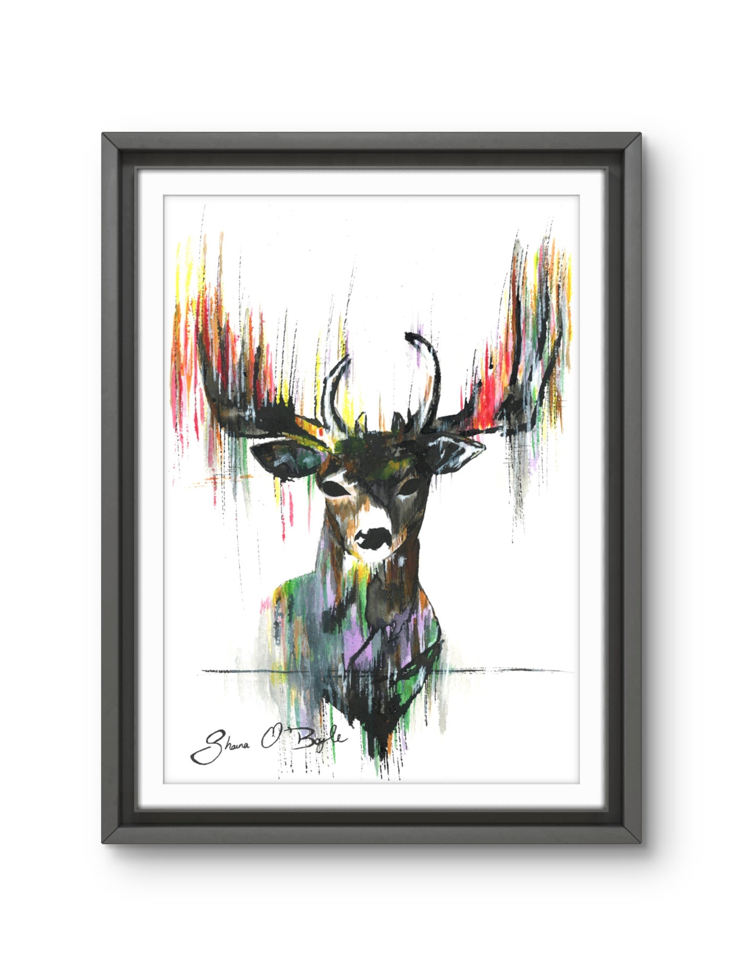 The Blue Stag - Stag Art Print
