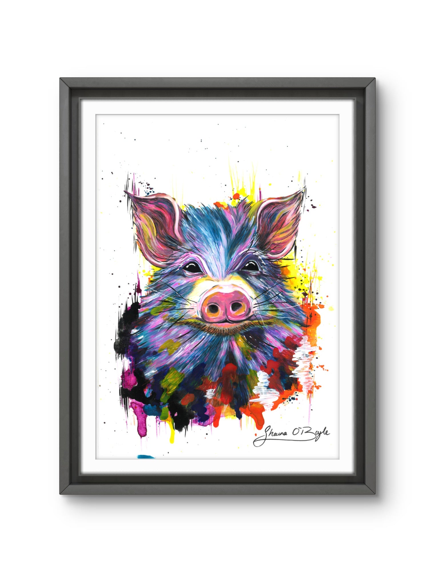 Pure Joy - Pig Art Print