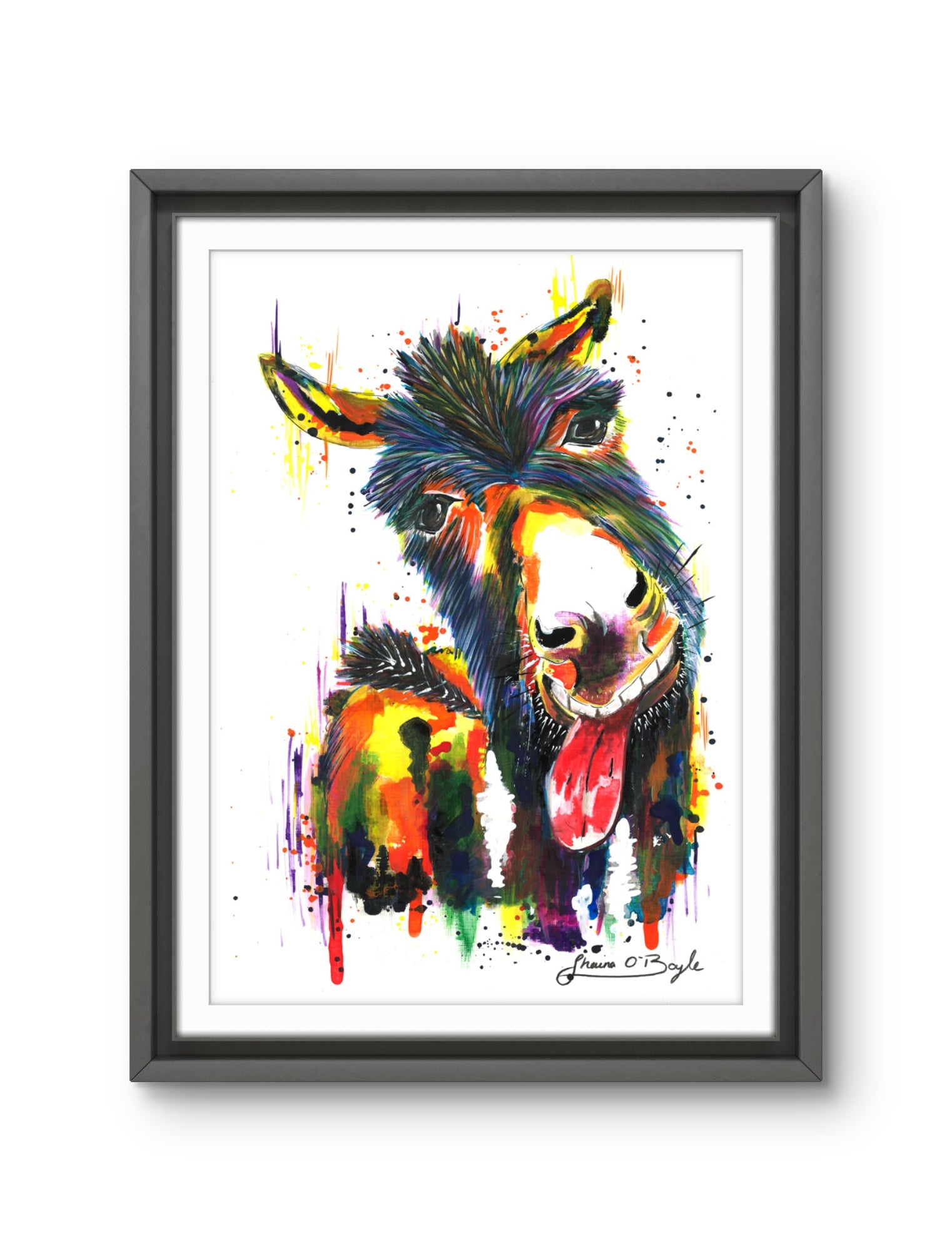 Tongue in Cheek - Donkey Art Print