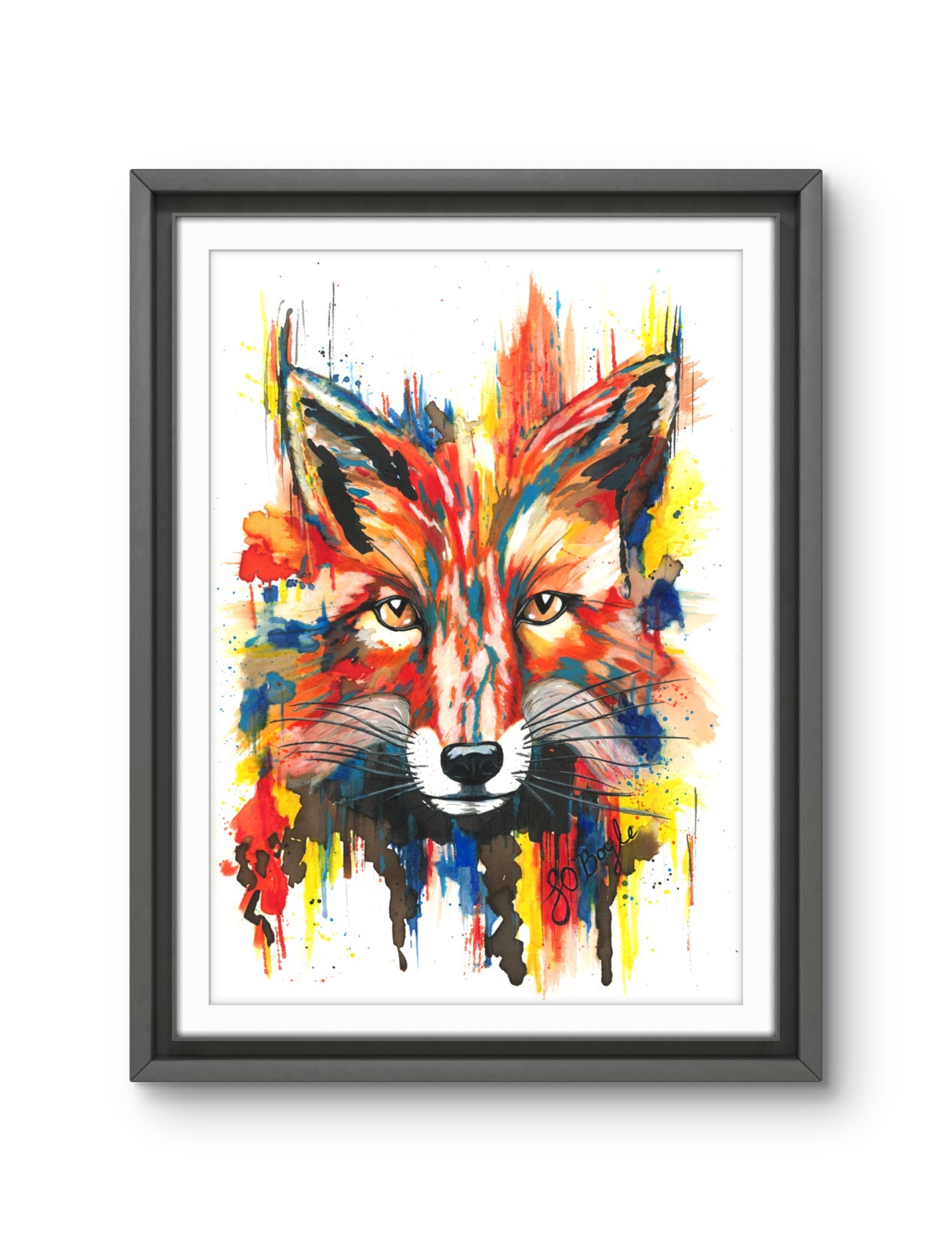 Into the Flame - Fox Art Print