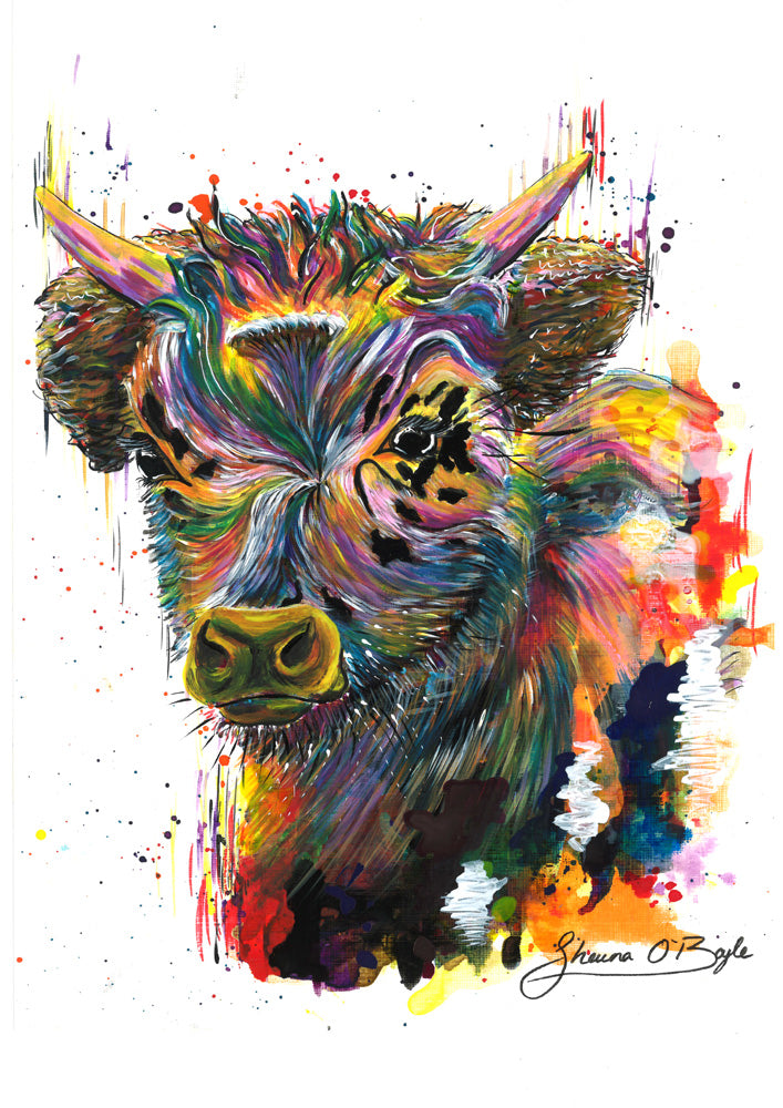 Standing Her Ground - Cow Art Print