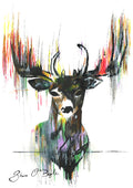 The Blue Stag - Stag Art Print