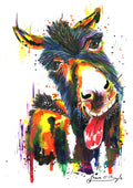 Tongue in Cheek - Donkey Art Print