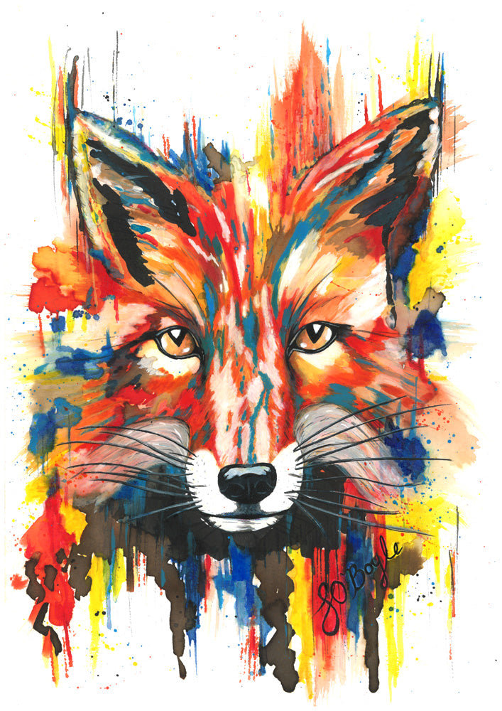 Into the Flame - Fox Art Print