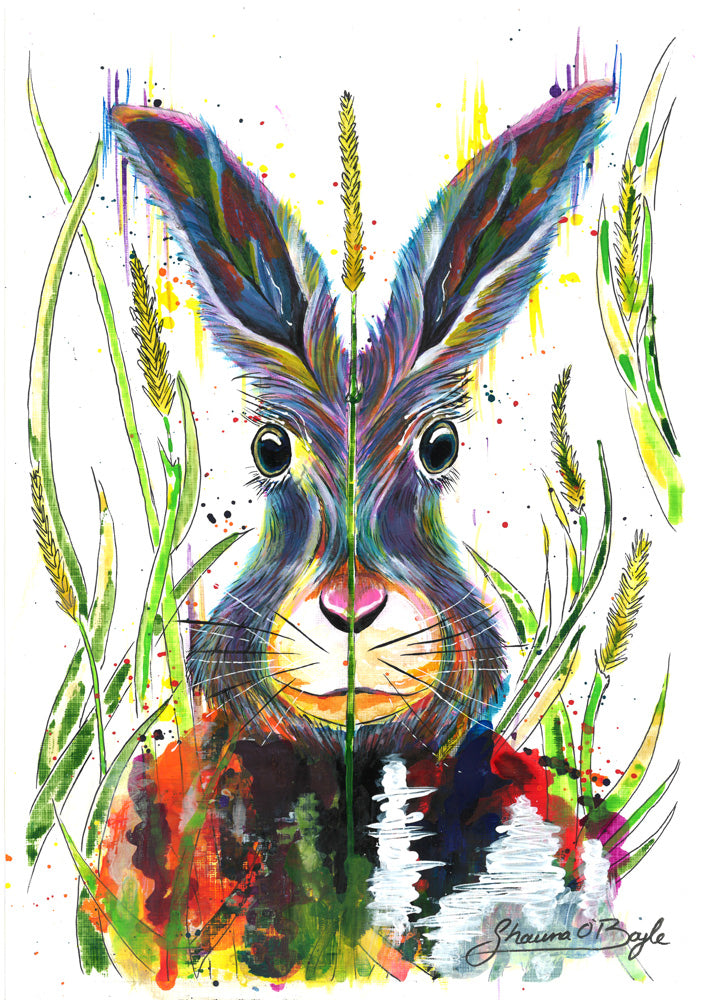 Between the Blades - Hare Art Print