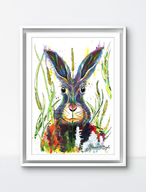 Between the Blades - Original Hare Painting