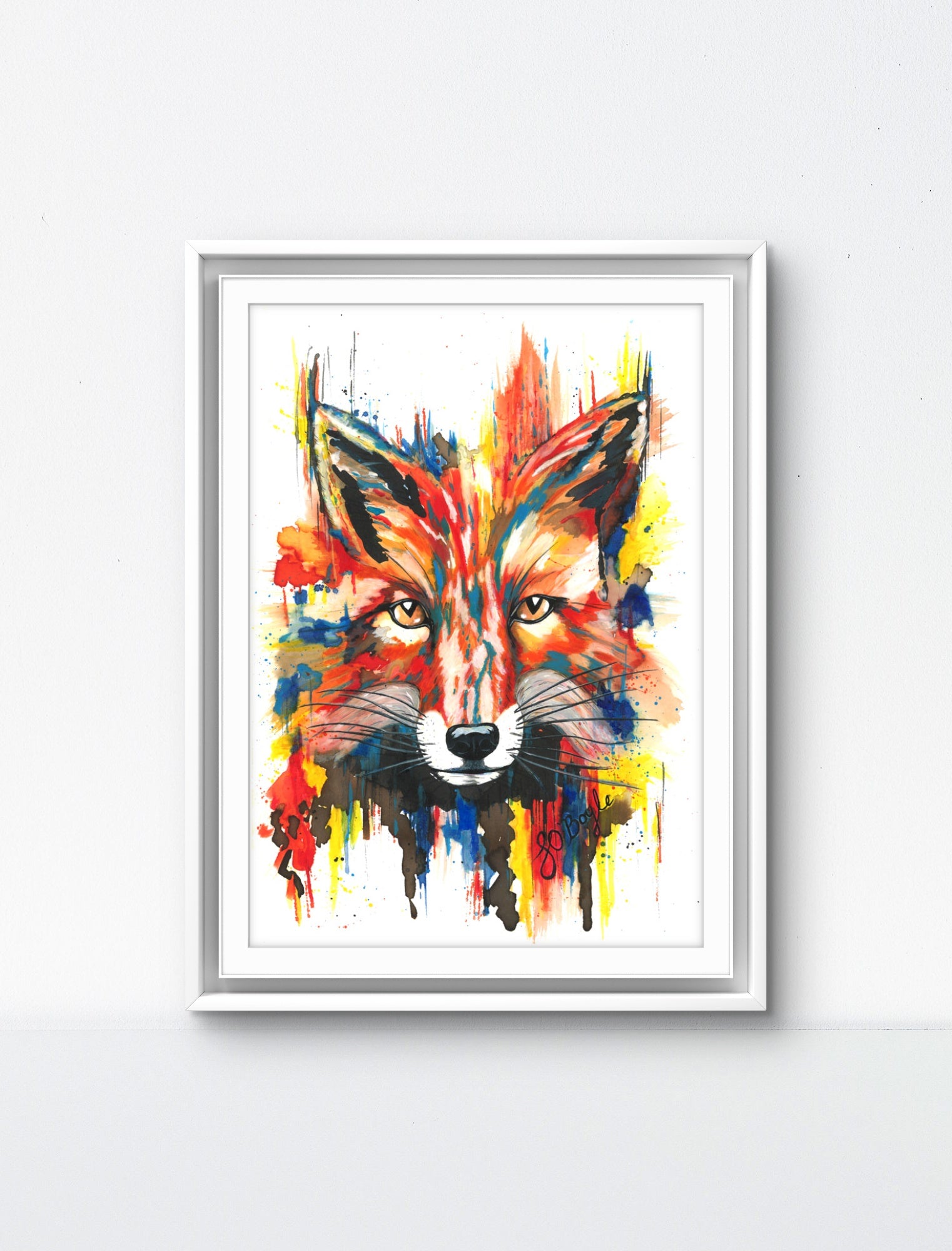 Into the Flame - Fox Art Print
