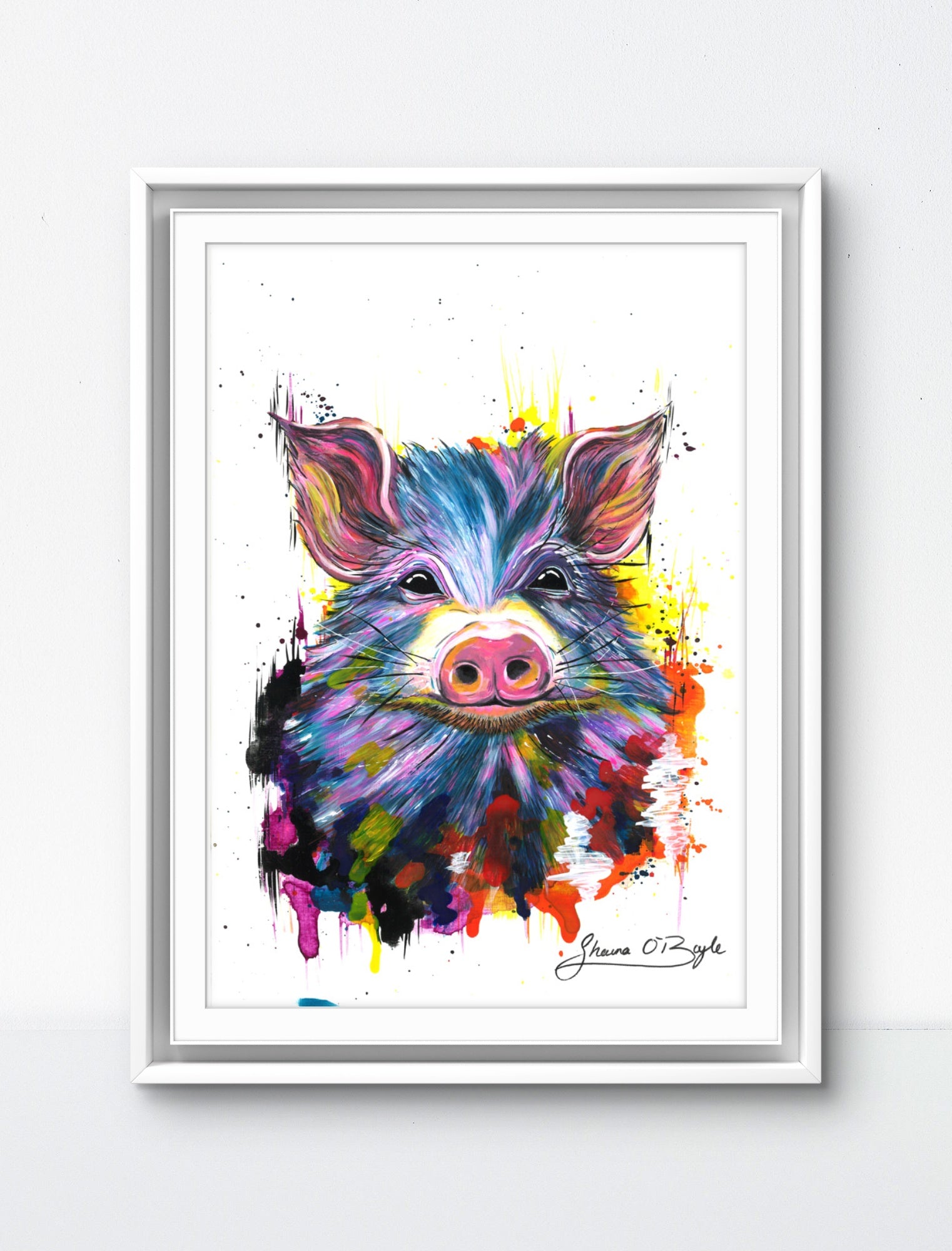 Pure Joy - Pig Art Print