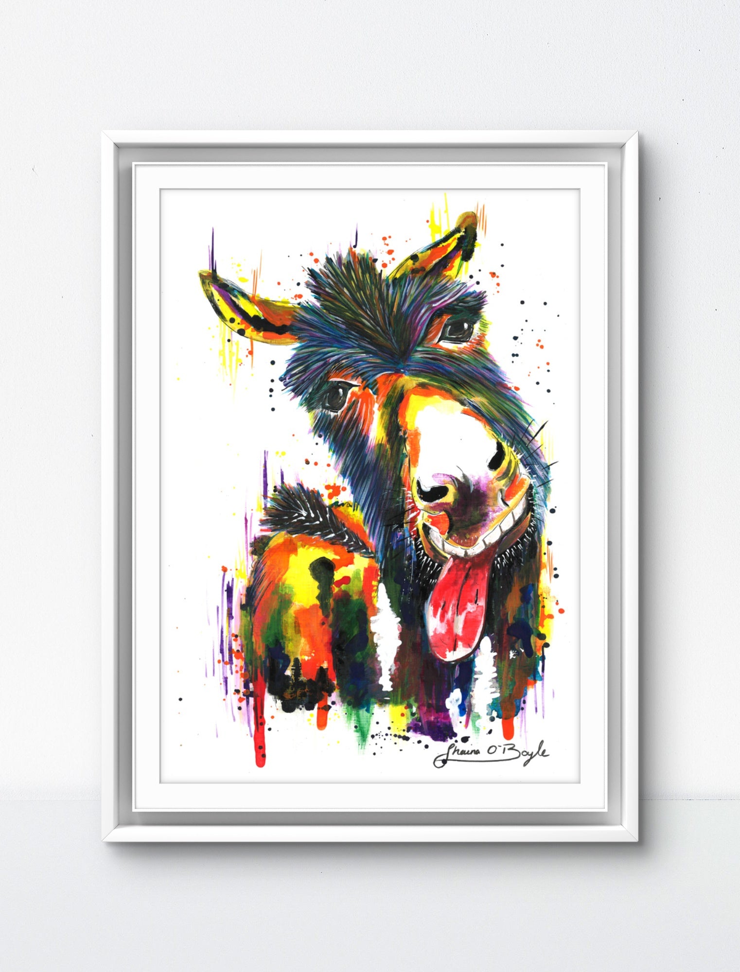 Tongue in Cheek - Donkey Art Print