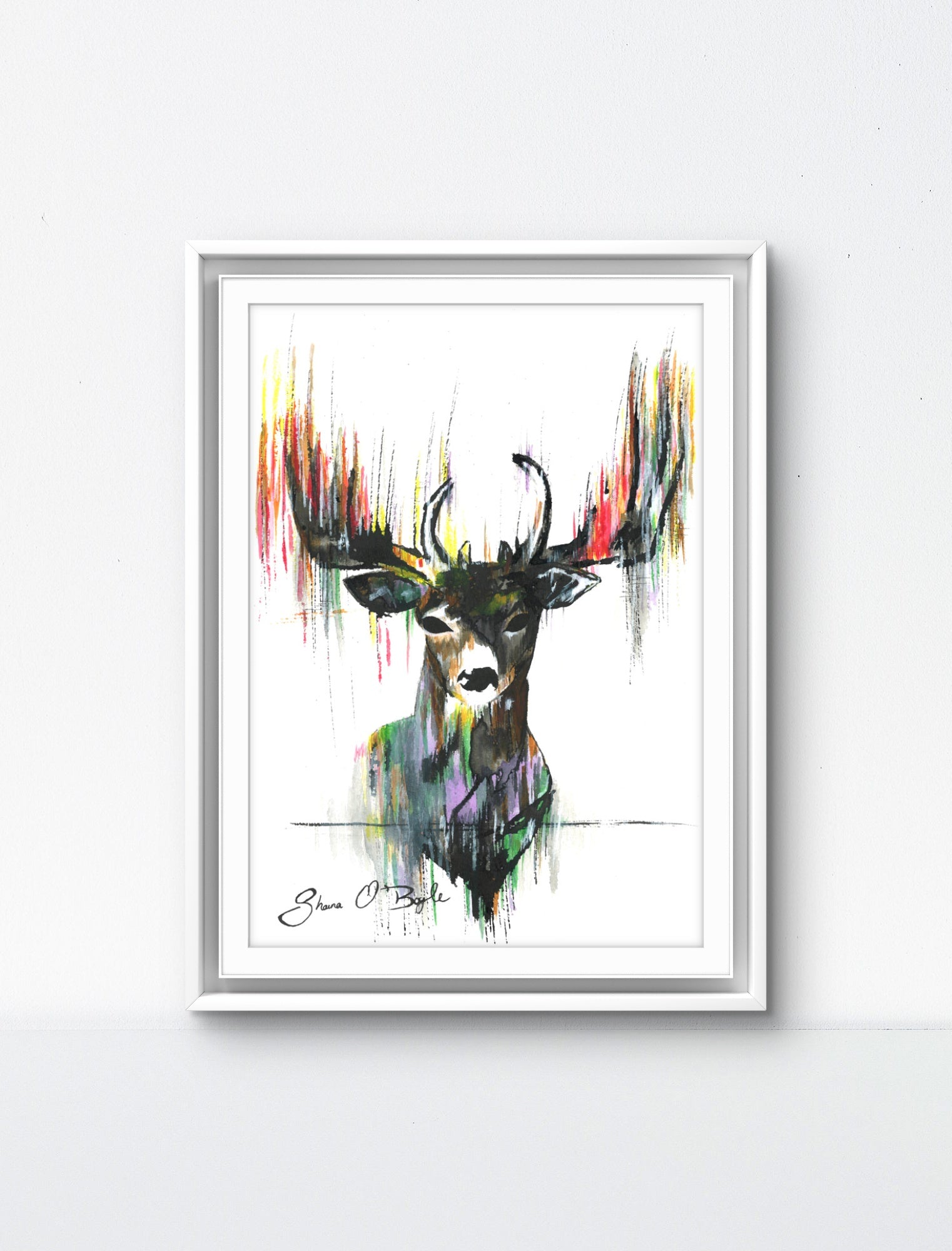 The Blue Stag - Stag Art Print